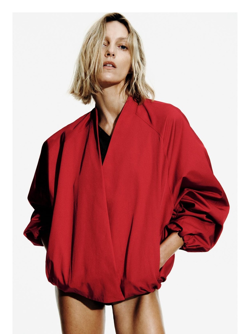 Zara Red Bomber Jacket
